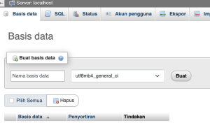 Cara Membuat Database & User di phpMyAdmin